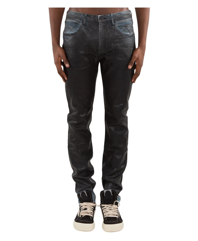 

Черные узкие джинсы с покрытием цвета индиго Purple Brand, черный