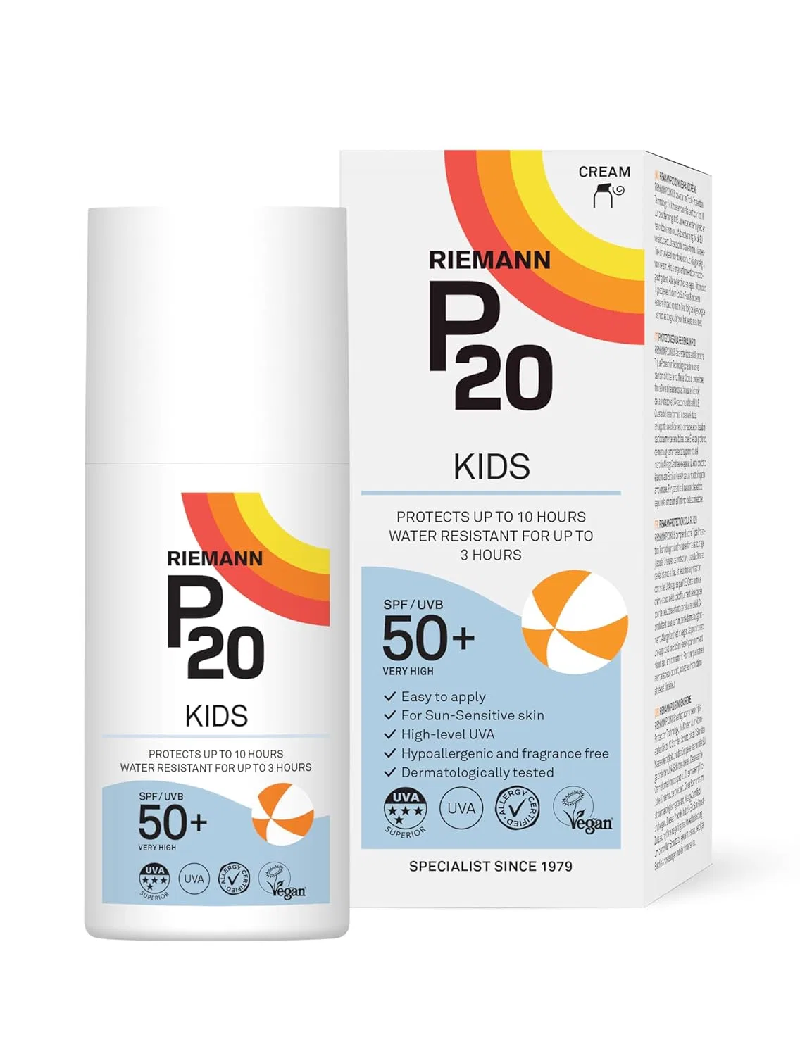 Детский солнцезащитный крем P20 SPF 50, 100 мл P20