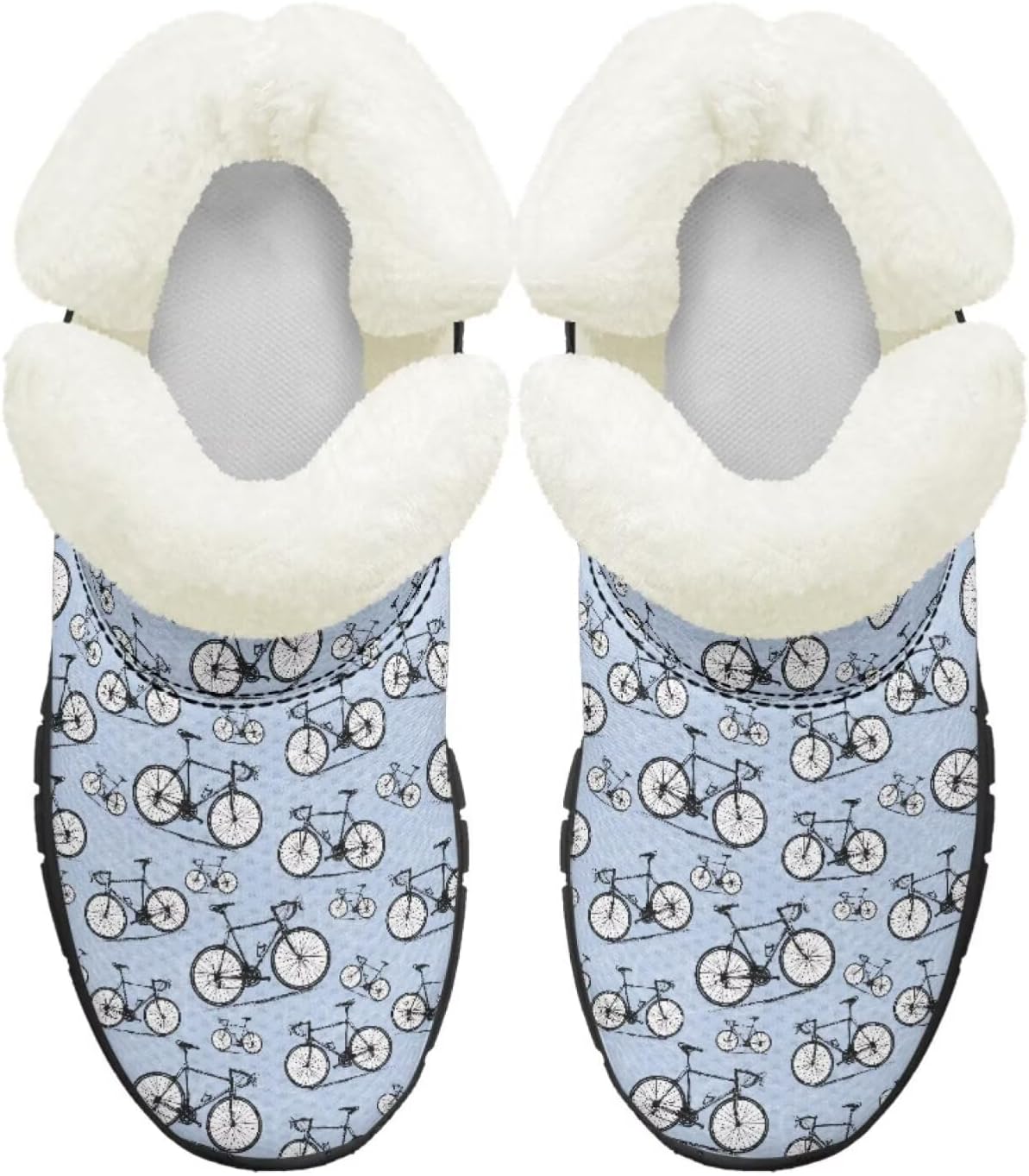 

Детские ботинки для девочек на зиму с меховой подкладкой, противоскользящие зимние ботинки для прогулок и бега, слипоны Pointodoor, Bicycle