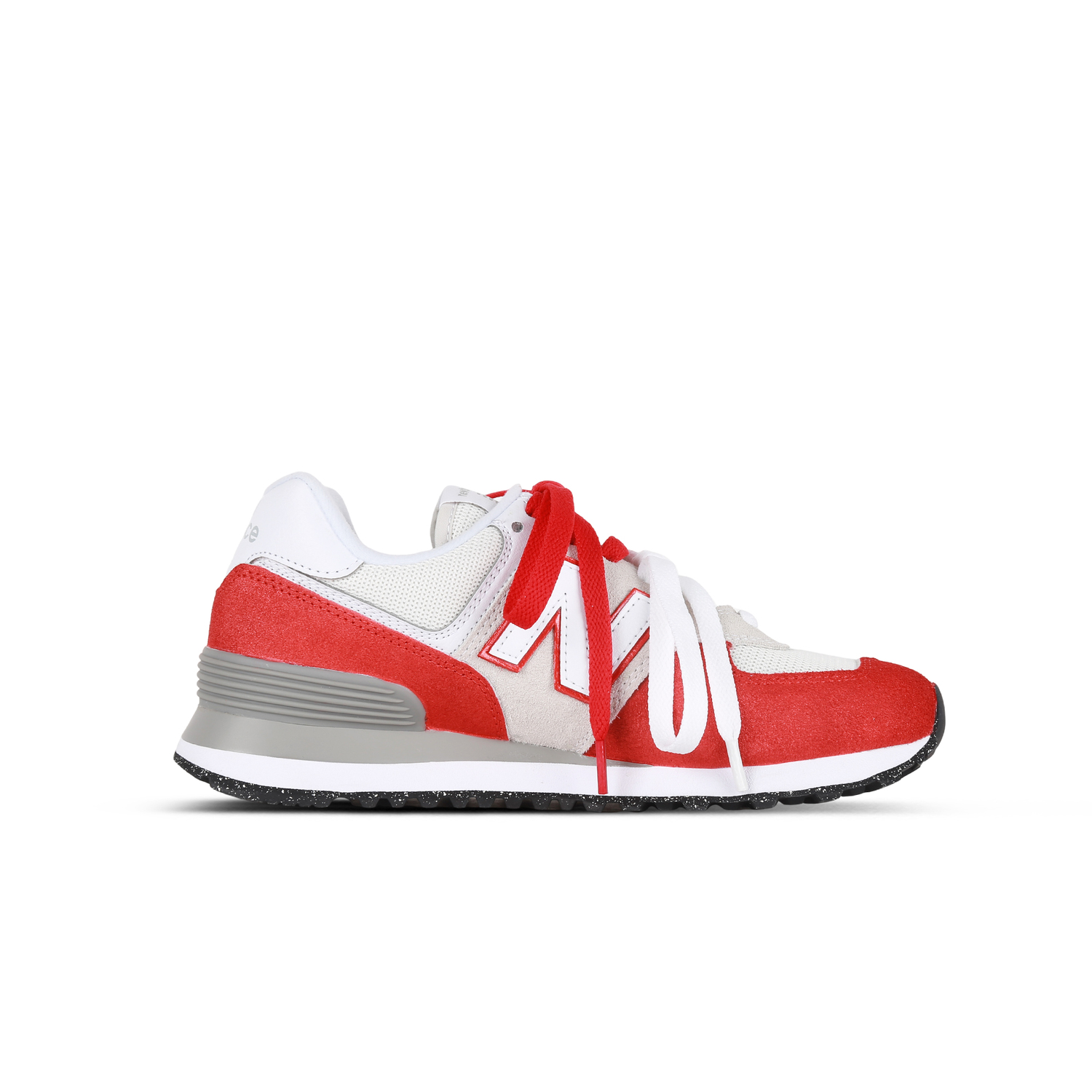 New Balance Нью Баланс 574 Амортизирующие Износостойкие Дышащие Низкие Городские Повседневные Беговые Кроссовки Унисекс Красный Белый, цвет Red White — фото 3