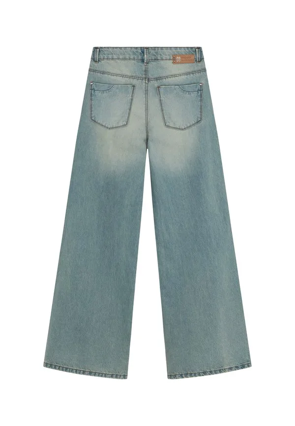 Джинсы свободного кроя с эффектом потертости Indian Blue Jeans, Used Light Denim — фото 2