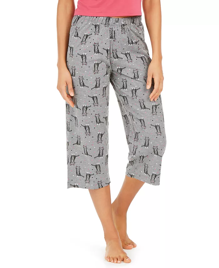 

Женские пижамные брюки-капри Sleepwell Printed Knit, изготовленные с использованием технологии терморегуляции Hue, серый