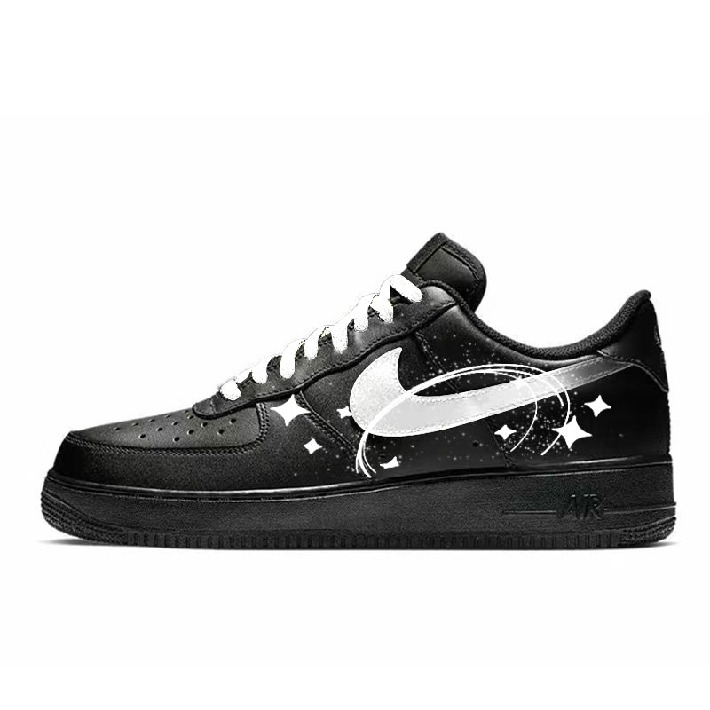 

Кроссовки Air Force 1 унисекс низкие белые Nike, черный