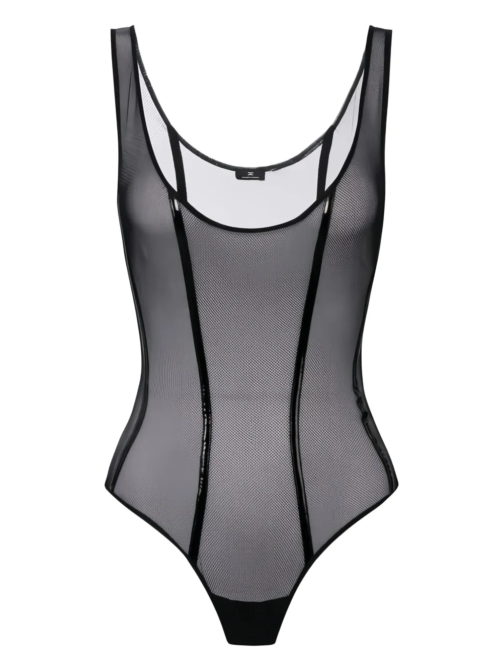 

Боди из тюля Elisabetta Franchi, черный