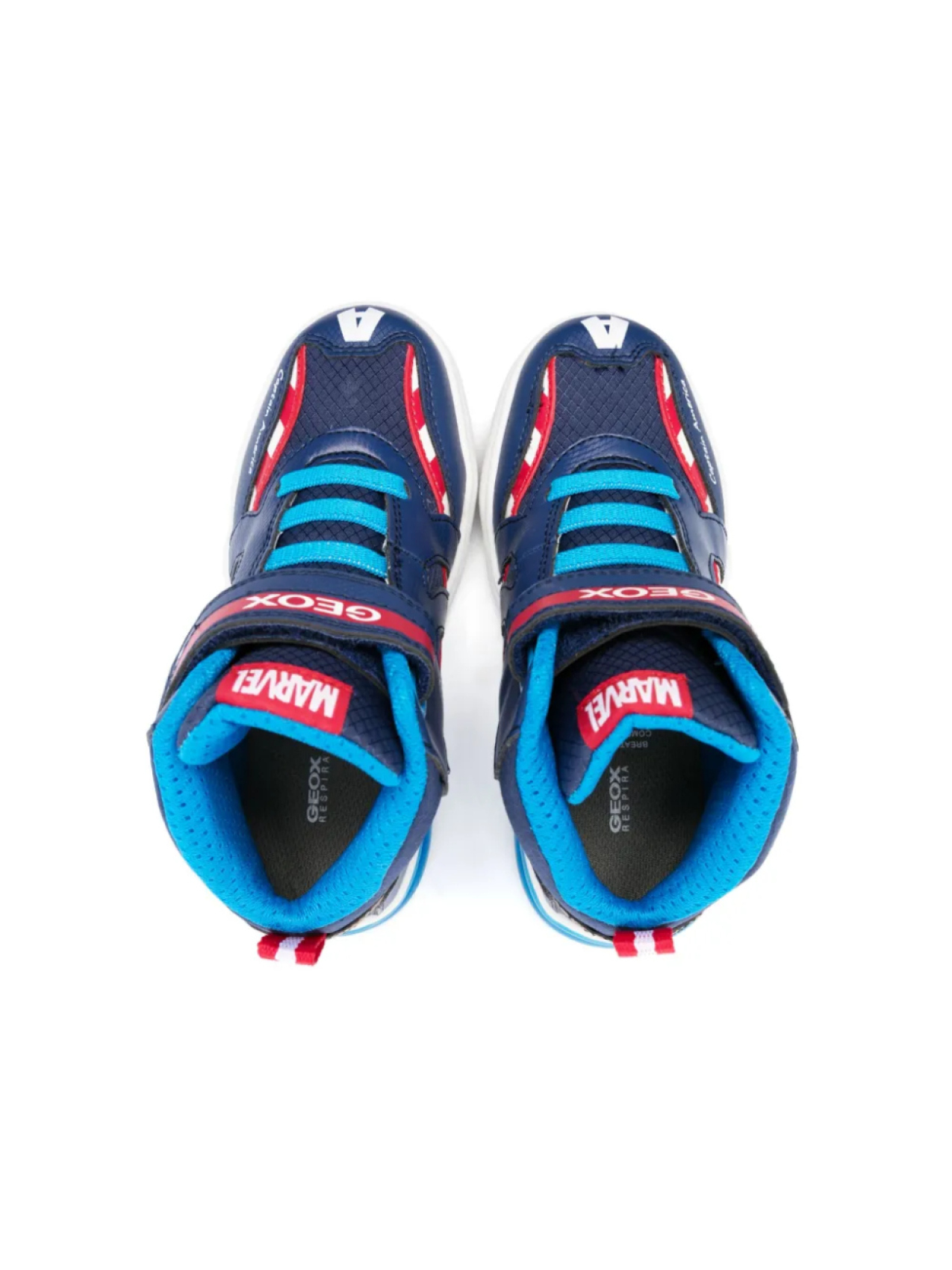 Geox Kids высокие кроссовки Grayjay из коллаборации с Marvel, синий — фото 3