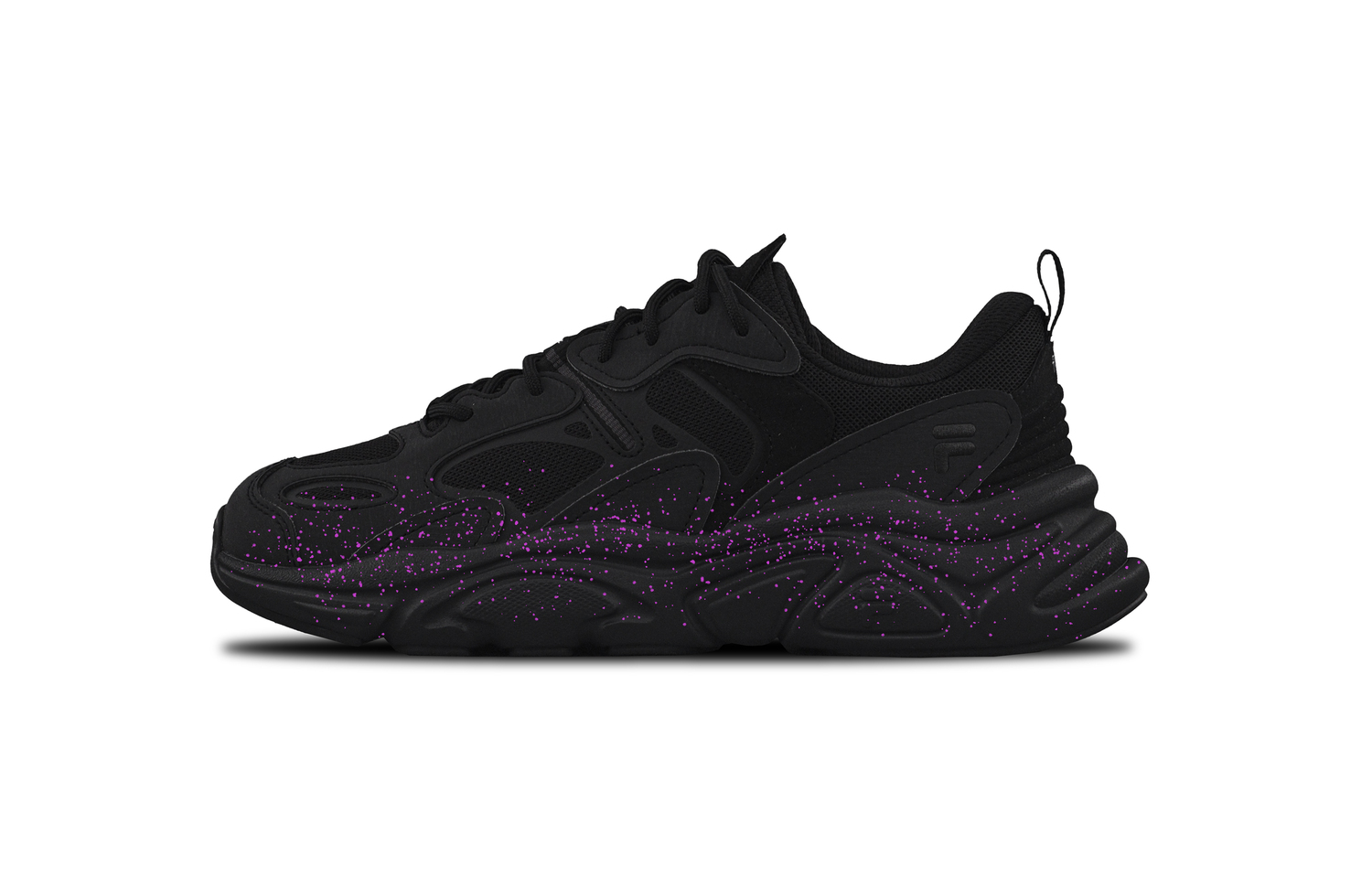 

FILA Марс 2 амортизирующие, износостойкие низкие кроссовки женские black purple