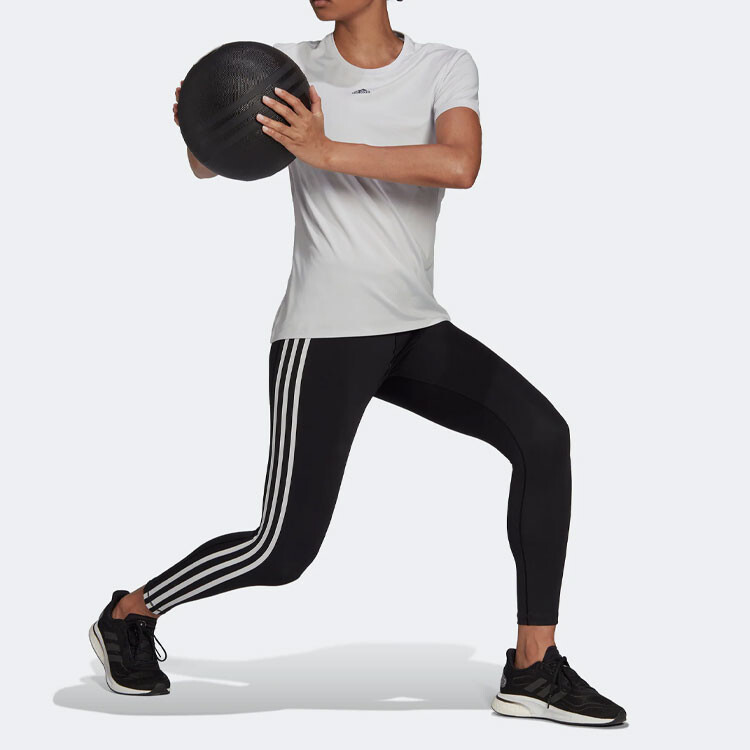 Футболка женская серая/белая Adidas — фото 2