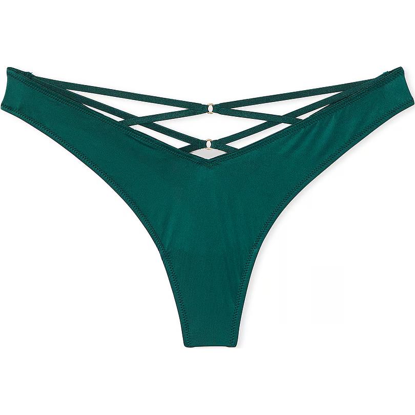 

Victoria's Secret Розовое очень сексуальное стринги с ремешками на спине и высокой ластовицей, женские трусики, 1 упаковка, Green