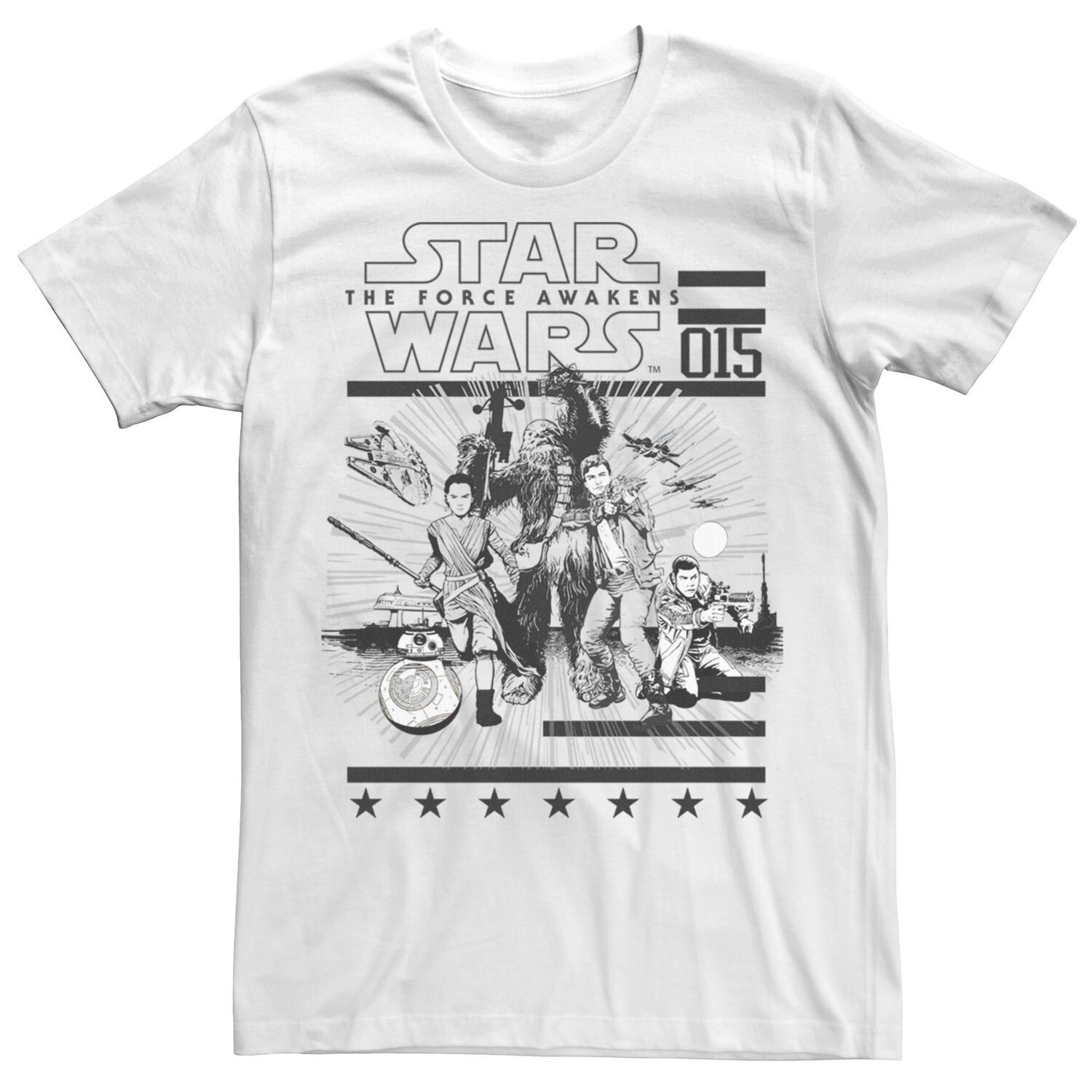 

Мужская футболка с винтажным плакатом «Пробуждение силы» Star Wars