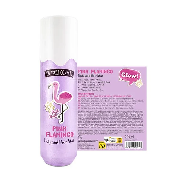 Спрей для тела и волос с блестками THE FRUIT COMPANY Pink Flamingo 200 мл — фото 2