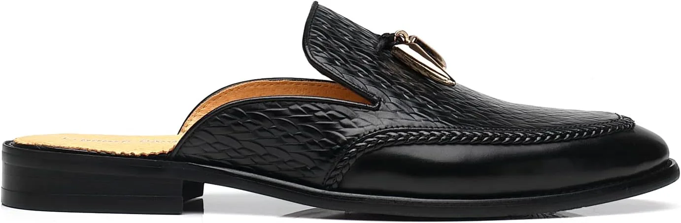 

Мужские черные лоферы без задника из натуральной кожи Erphpre Paul, черный