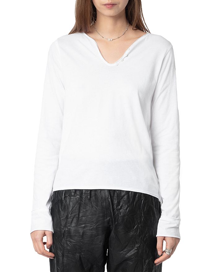 

Тунисская футболка с длинным рукавом Zadig & Voltaire, белый