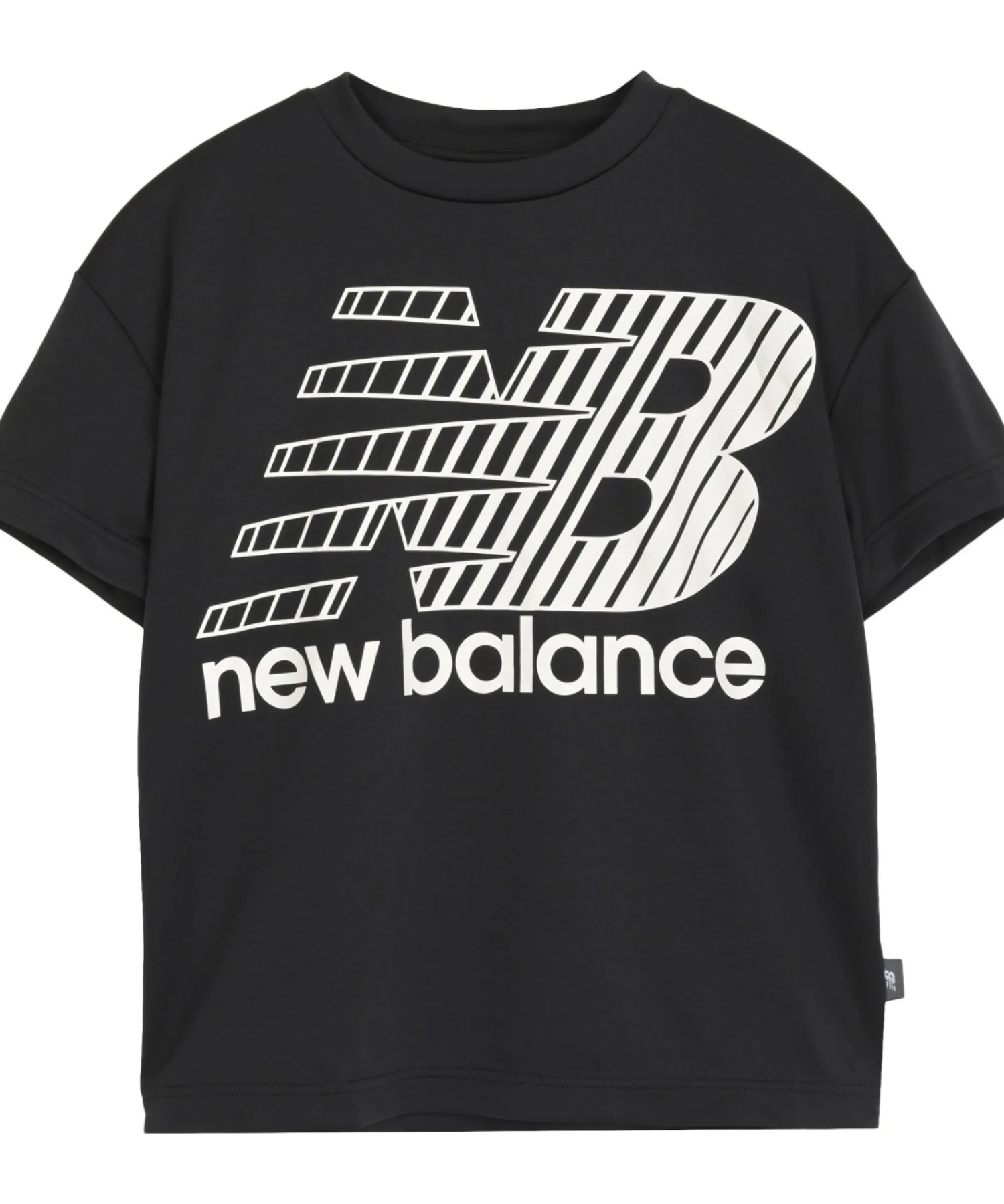 Детская футболка с большим логотипом New Balance Big Logo черная