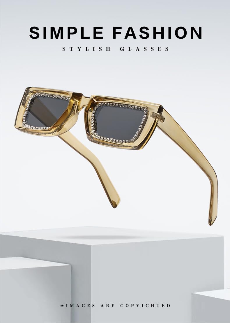 

Мужские и женские солнцезащитные очки в маленькой оправе с бриллиантовой инкрустацией — ретро-квадратные солнцезащитные очки — легкие солнцезащитные очки в стиле ретро Gksbnck, C4