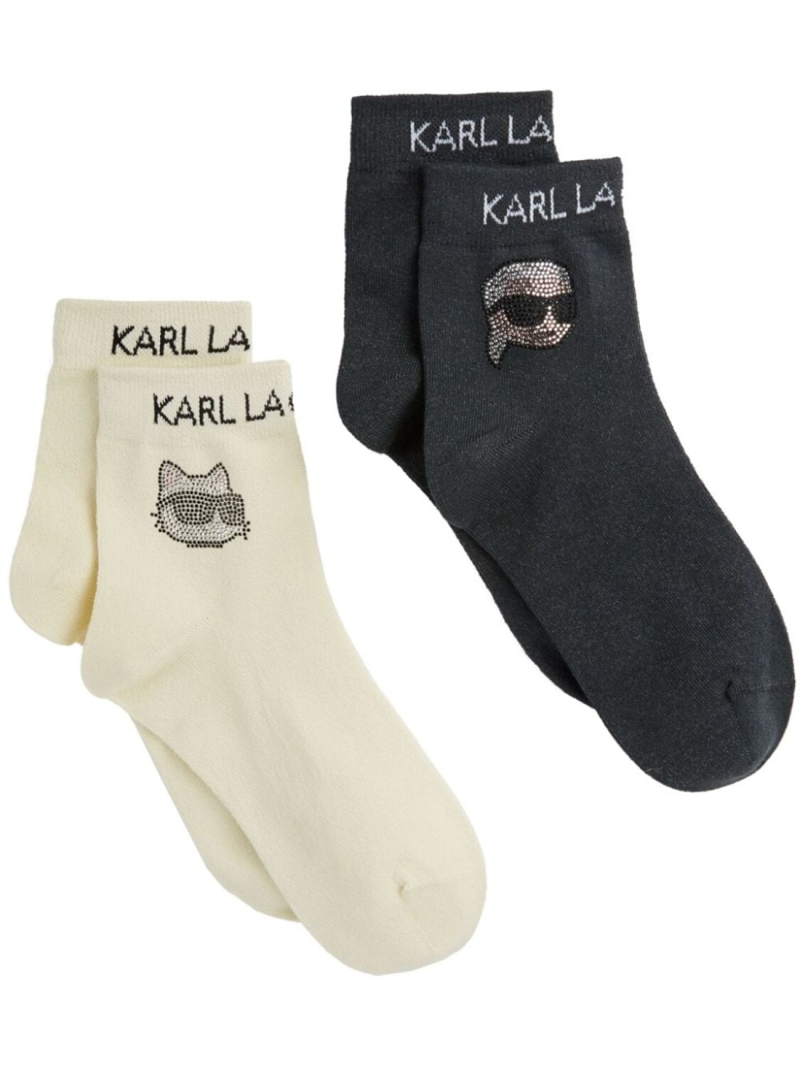 

Karl Lagerfeld комплект из двух пар носков с кристаллами, белый