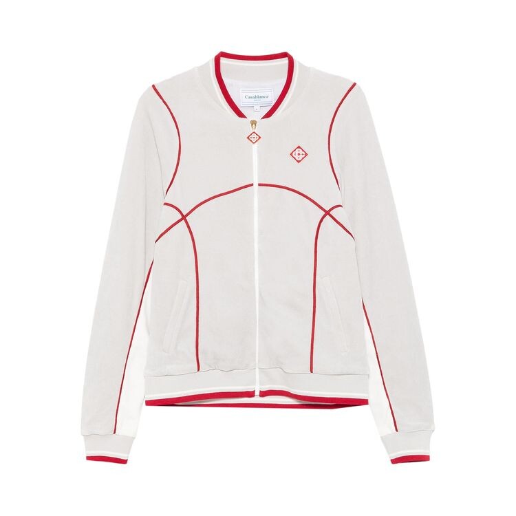 

Куртка Casablanca Velour Cover Stitch Track Jacket Grey/White, серый