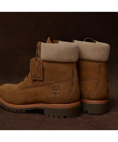 Ботинки 6-дюймовые водонепроницаемые Timberland Premium кожаные коричневые — фото 3