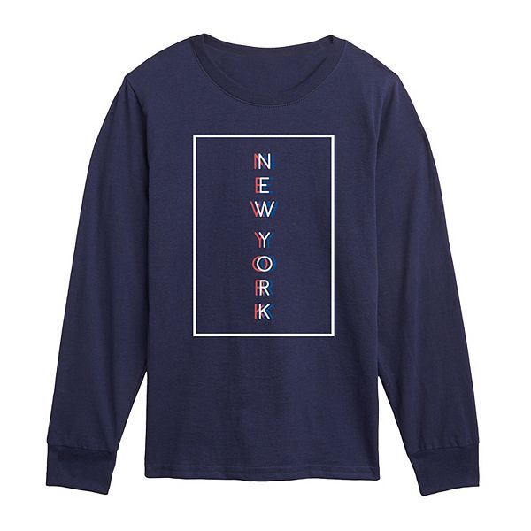 

Футболка с длинным рукавом New York для мальчиков 8-20 Licensed Character, Navy