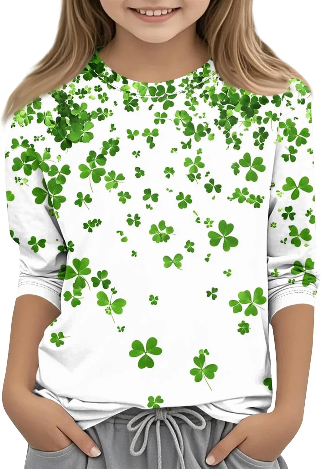 Футболка оверсайз с принтом St. Patrick's Day, 2-white