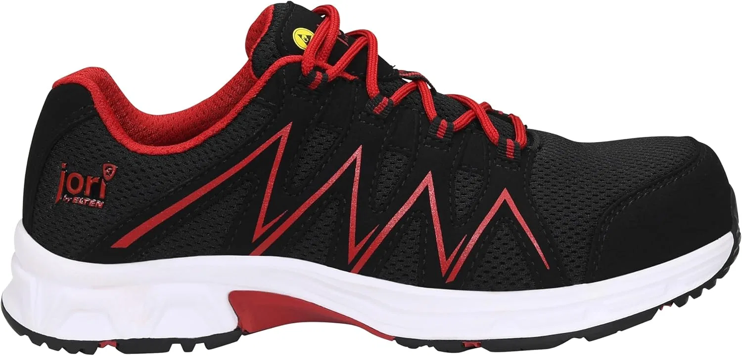 Защитная обувь ELTEN Jori jo_Speedy Black-red Low ESD S1PS, женская и мужская, текстиль, композитный защитный носок (легче стального), легкая, спортивная — фото 2