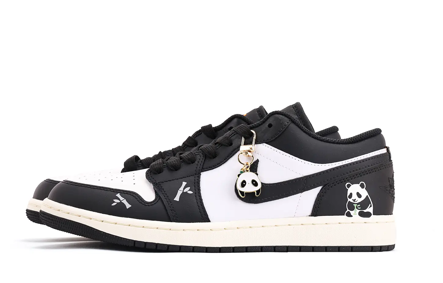 Jordan Air 1 устойчивые к истиранию низкие баскетбольные кроссовки мужские black white — фото 4