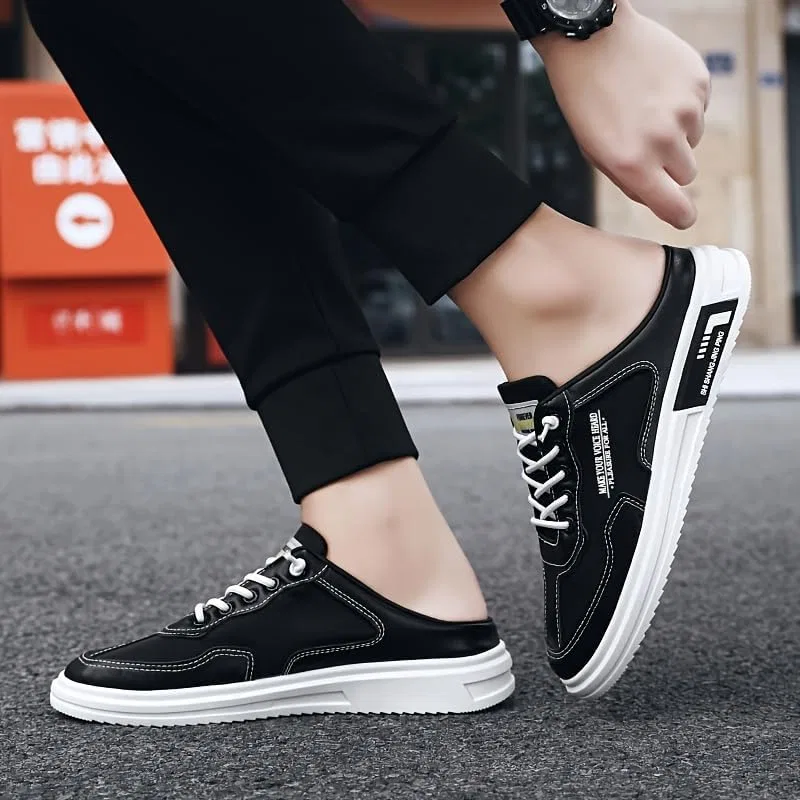 Мужские мюли Loafers, дышащие, нескользящие, черные Clolinde — фото 4