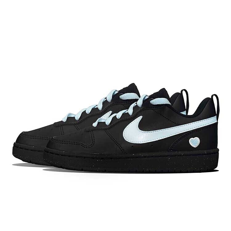 Nike Court Borough нескользящие скейтерские кроссовки Black детские — фото 4