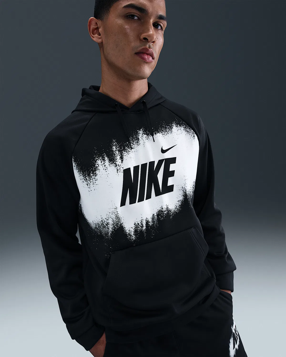 Мужское флисовое худи Nike Therma-FIT, Black
