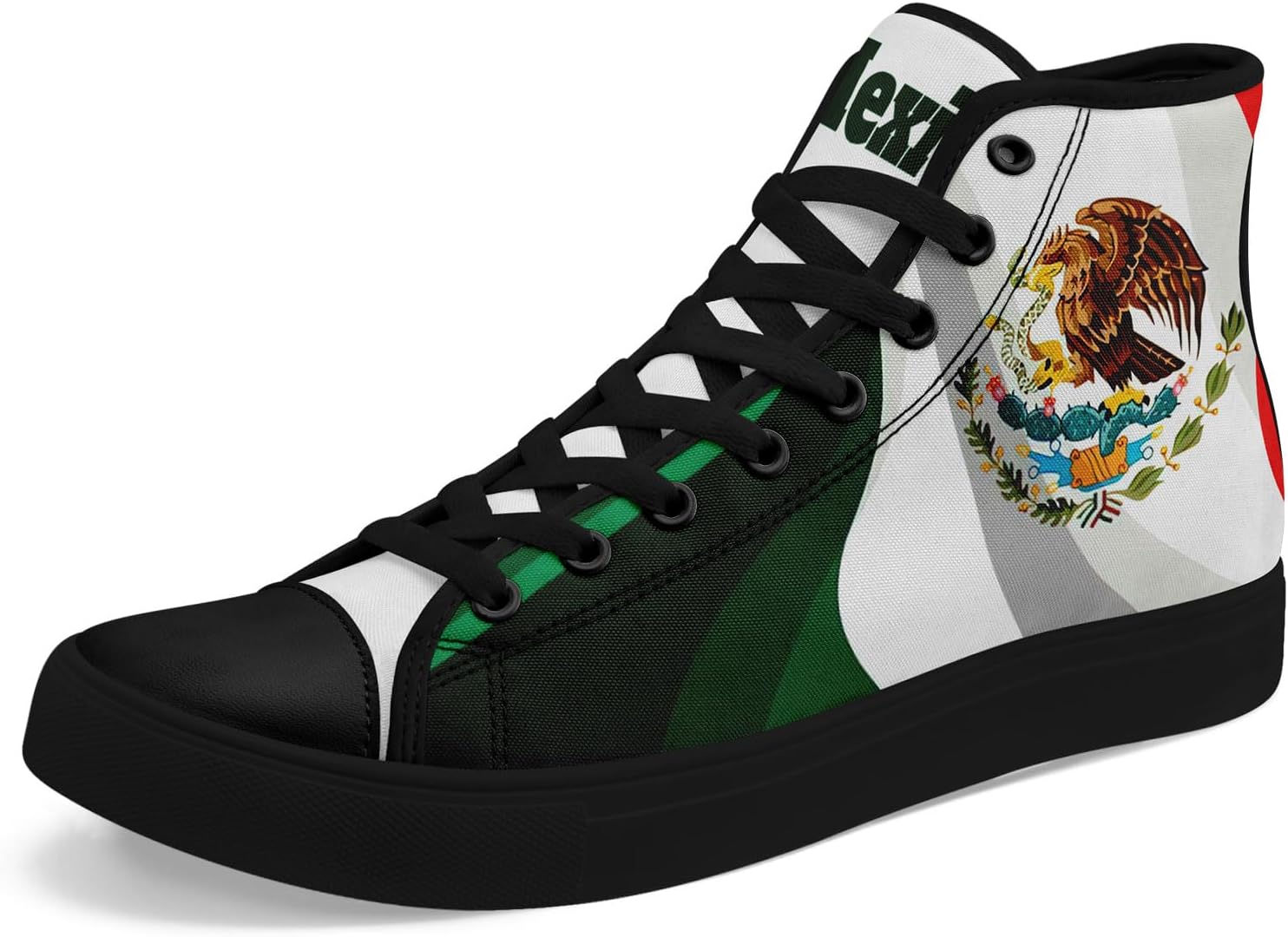 

Высокие кеды с принтом мексиканского флага, удобная резиновая подошва, дышащая сетчатая подкладка, повседневная обувь для мужчин и женщин Awsole, белый/черный/красный/зеленый