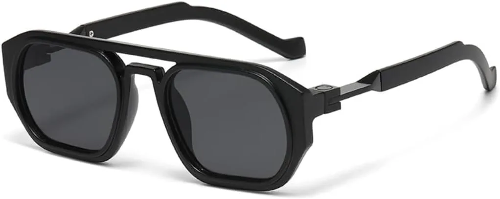 

Ретро-солнцезащитные очки Polygon для женщин с защитой от УФ-излучения UV400, модные линзы с градиентом, стильная оправа для мужчин HHZZYVY, Matte Black Gray