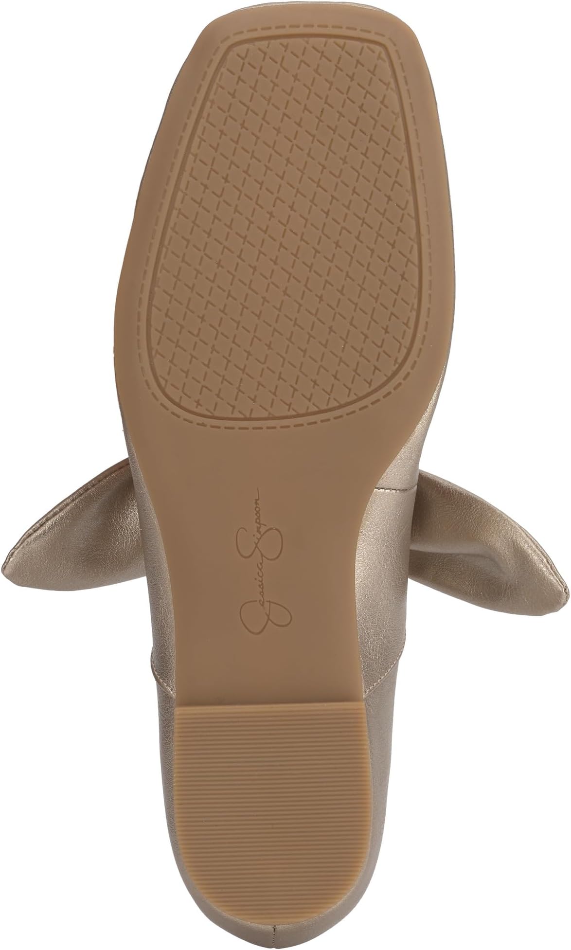 Балетки Jessica Simpson Lysute Knotted Strap Ballet Flat, Gold — фото 3