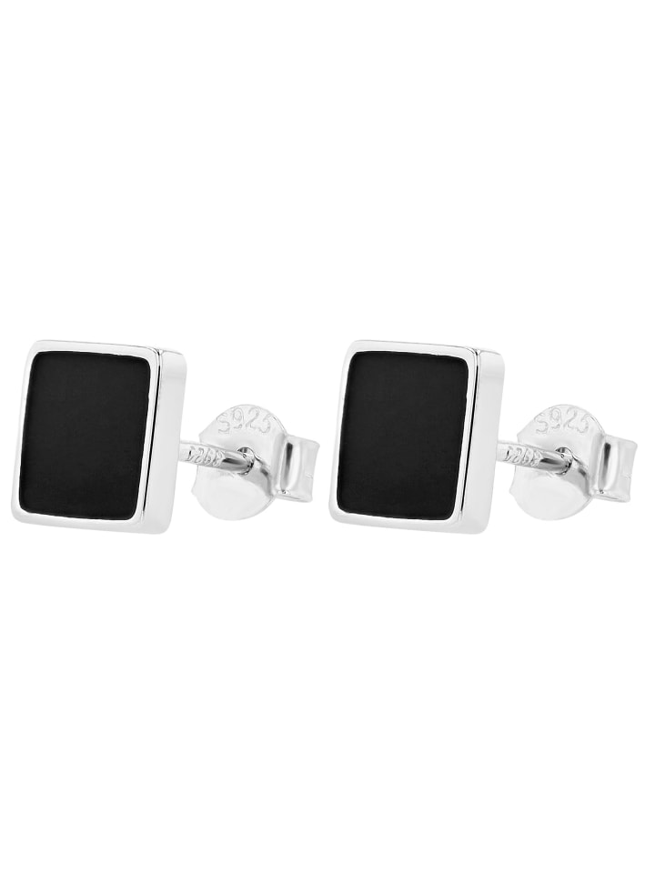 

Adeliás Женские серьги - серьги-гвоздики из серебра 925 пробы с черной эмалью