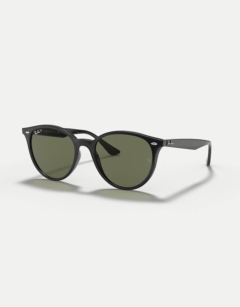 

Черные поляризационные солнцезащитные очки Ray-Ban RB4305 Phantos с зелеными линзами