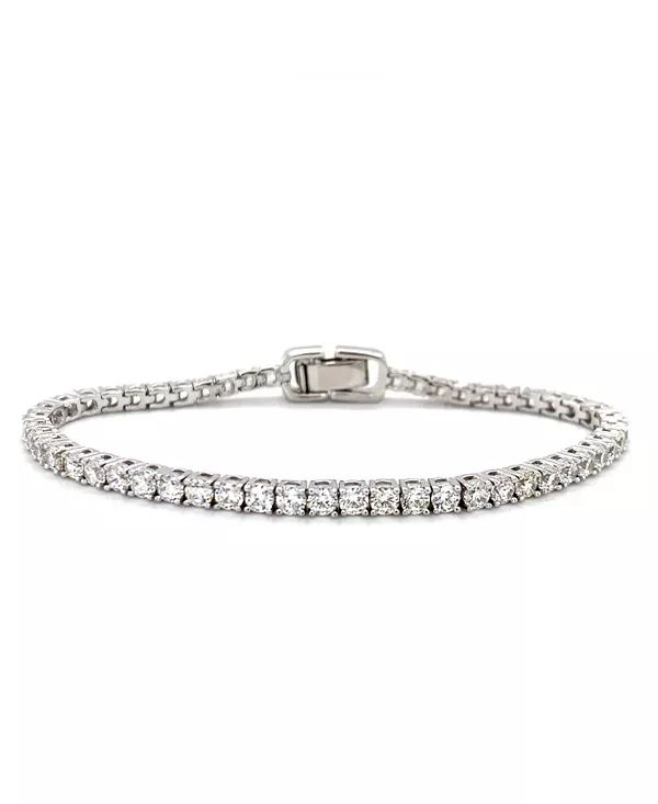 

Теннисный браслет Luxe G Color 5 карат с четырьмя зубцами Anna Zuckerman, platinum