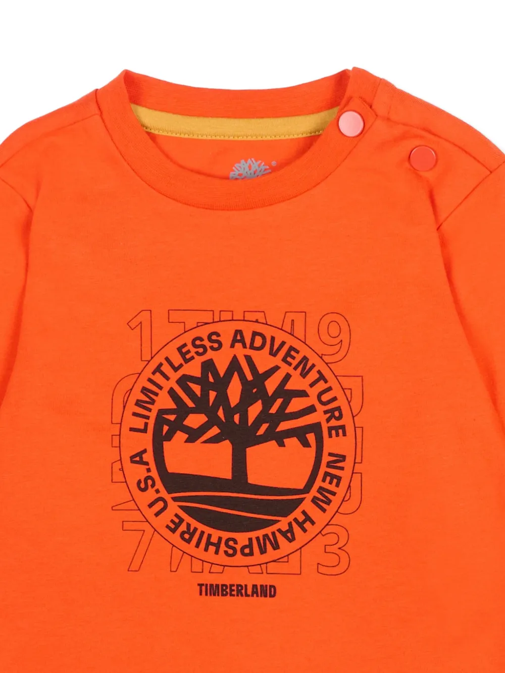 Футболка с длинными рукавами и принтом Timberland Kids, оранжевый — фото 3