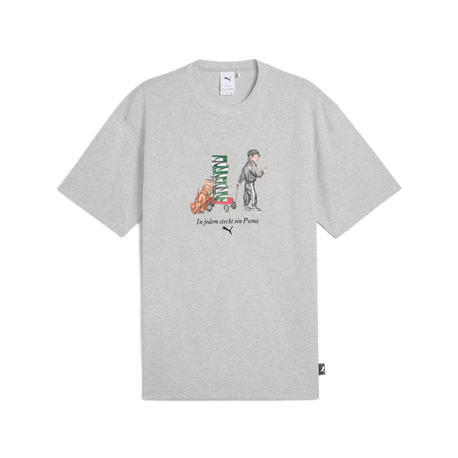 

Футболка мужская светло-серая PUMA, светло-серый