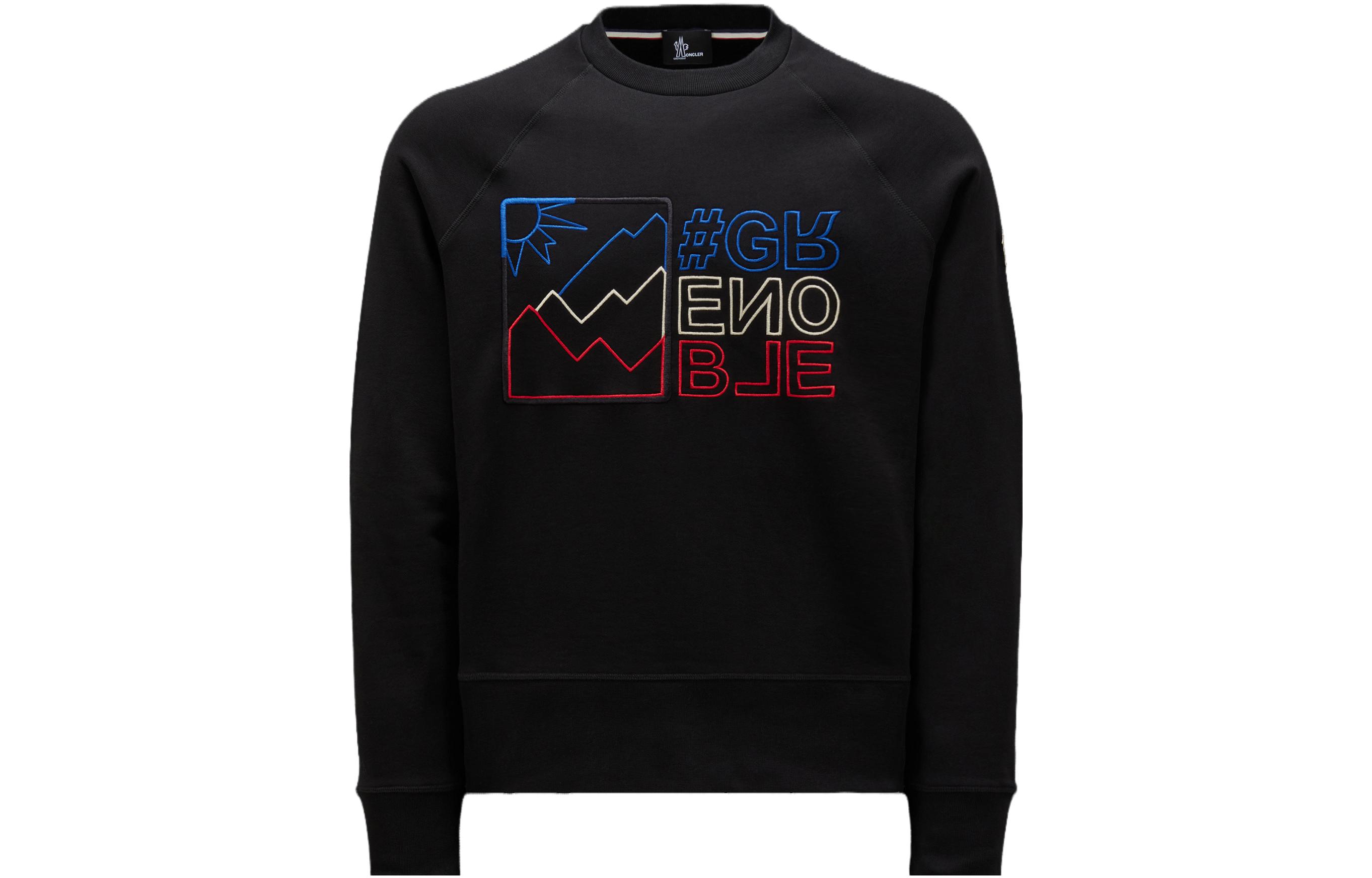 

Свитшот с вышитым логотипом Moncler Grenoble, черный