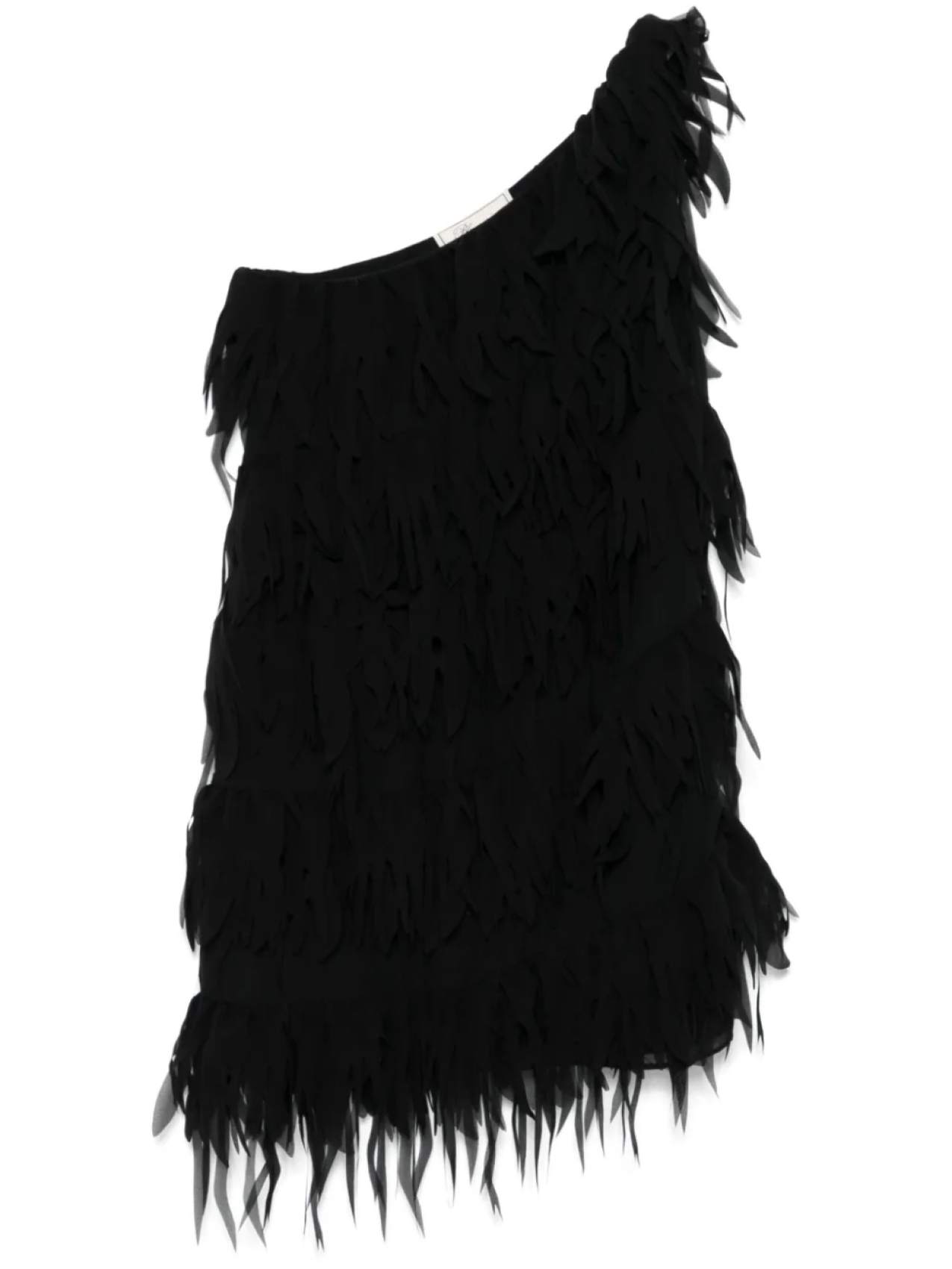 

Blumarine платье мини с бахромой, черный