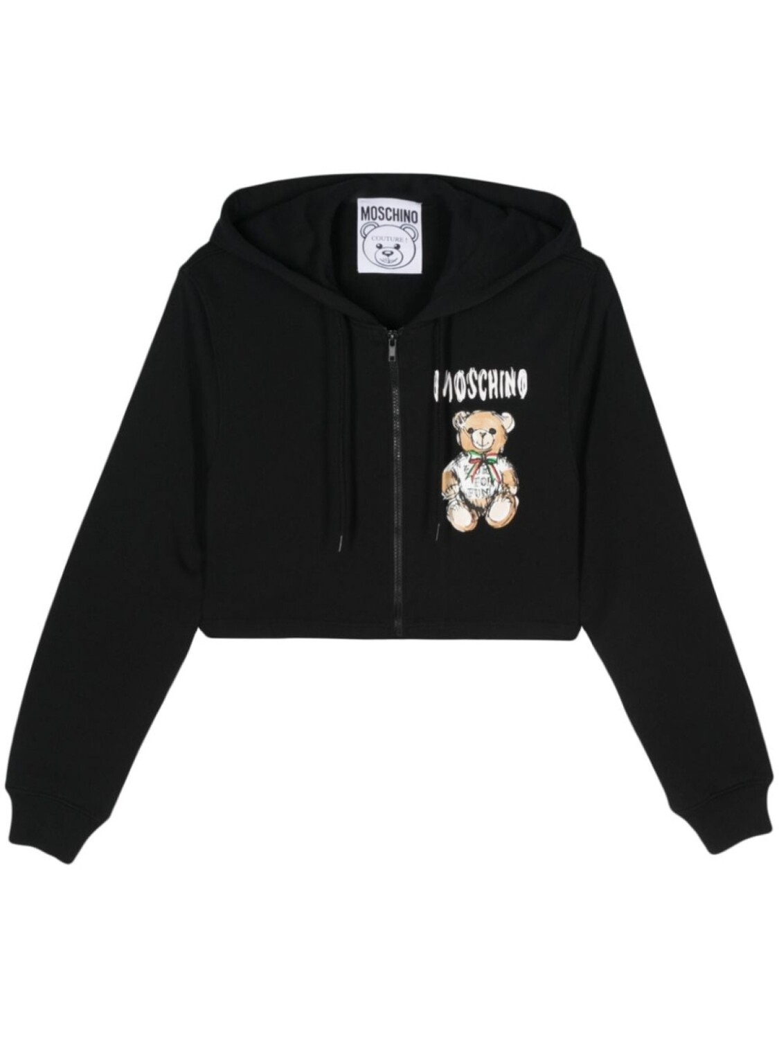 

Moschino укороченное худи, черный