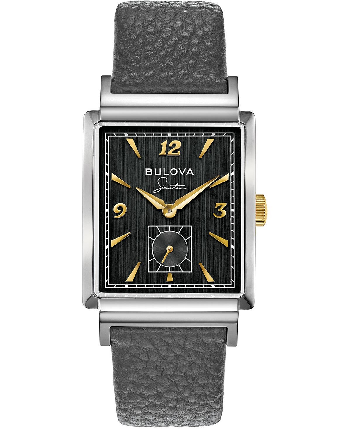 

Мужские часы Frank Sinatra My Way с серым кожаным ремешком, 29,5 x 47 мм Bulova