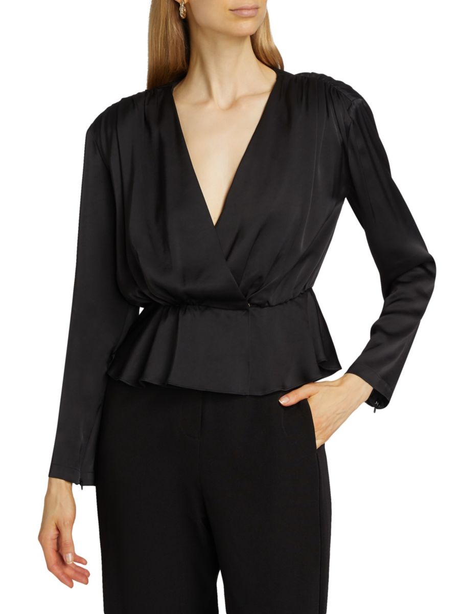 

Топ Adeline с длинными рукавами и вырезом-сюрпризом Toccin, цвет Jet