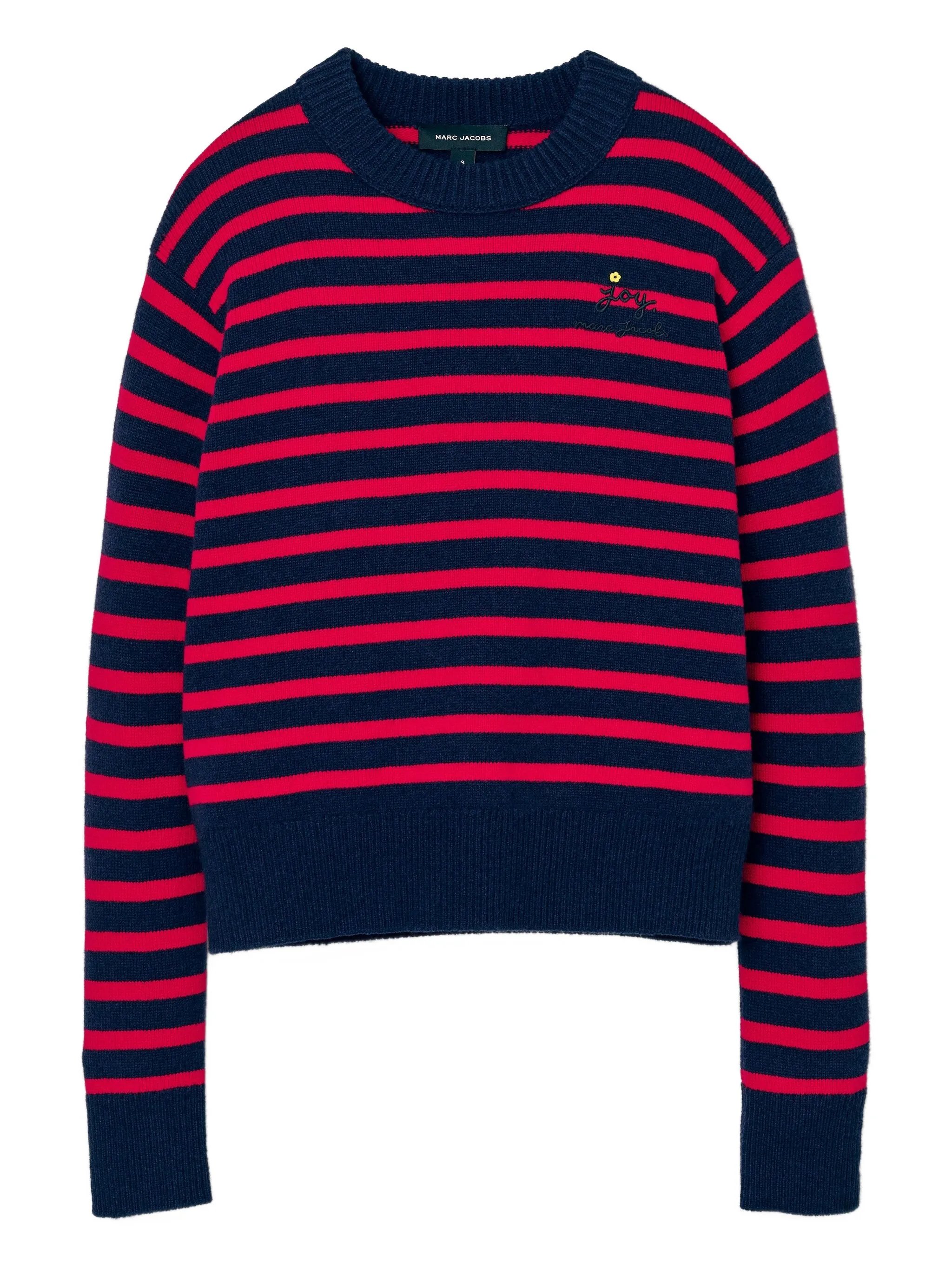 

Полосатый свитер с цветочным декором Marc Jacobs, красный