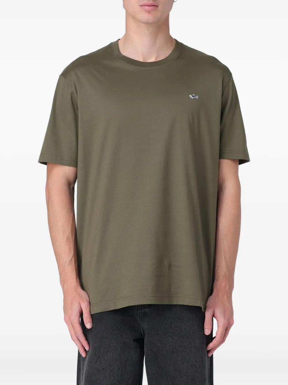 

Хлопковая футболка с логотипом Paul & Shark, зеленый