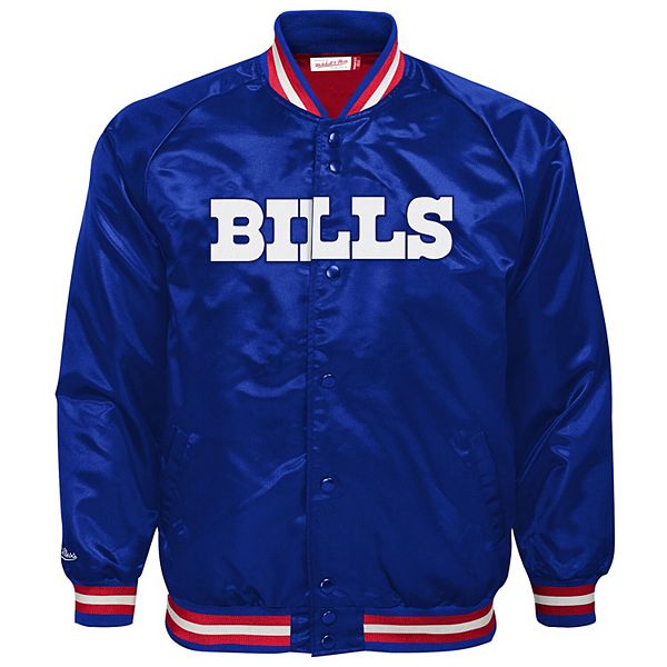 Молодежная легкая куртка на молнии Buffalo Bills из сатина Mitchell & Ness — фото 3