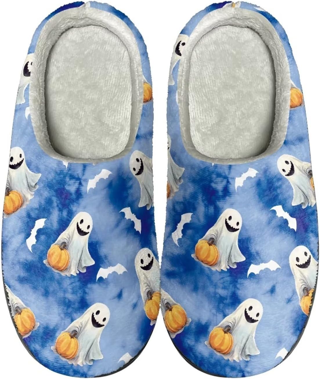 

Тапочки Xpyiqun Halloween для дома, и домашние, зимние пушистые тапочки для спальни для мужчин и женщин, Halloween 9