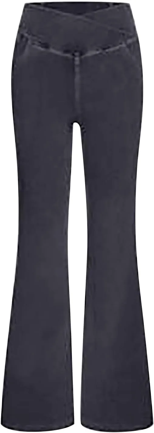 

Женские джинсы с высокой талией и расклешенным кроем LCMTWX