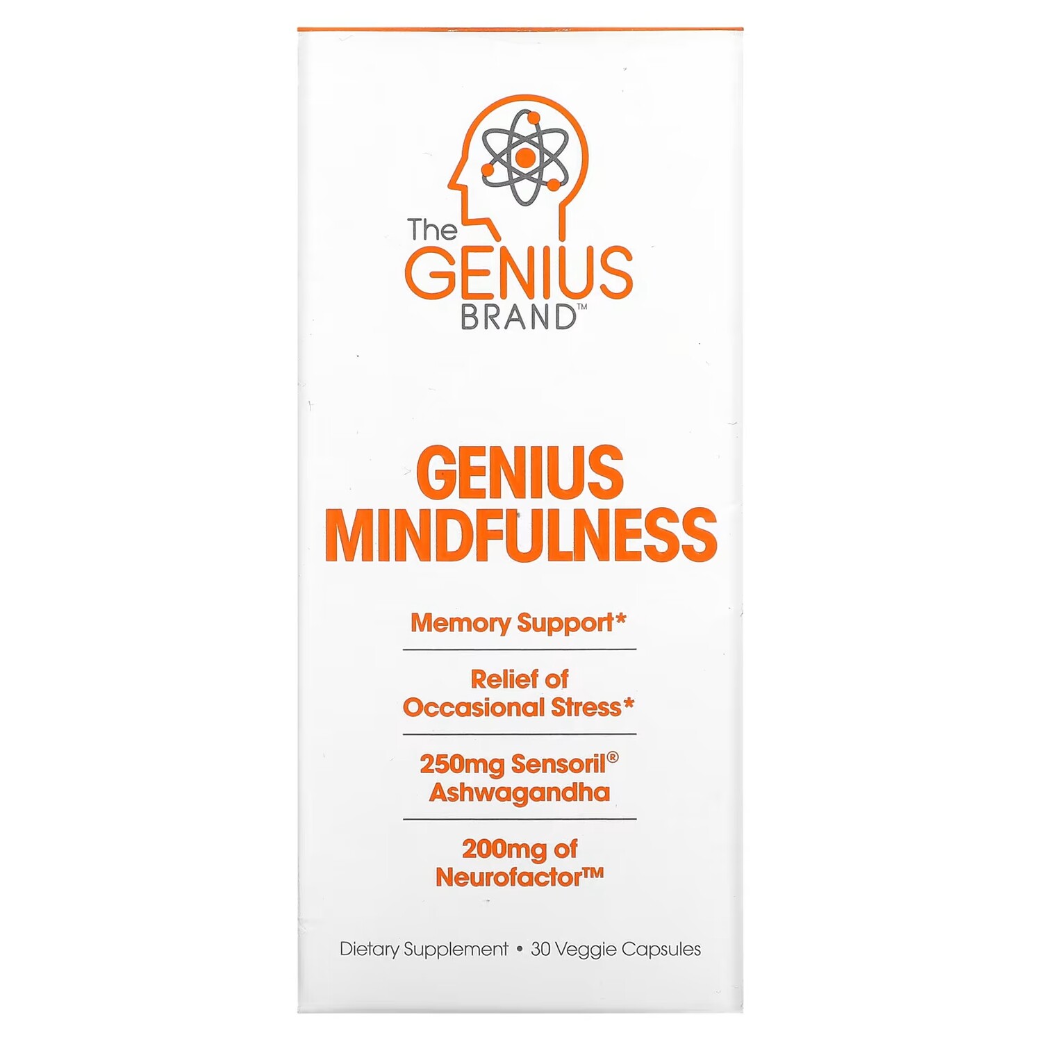 

Добавка The Genius Brand Genius Mindfullness для памяти, 30 капсул