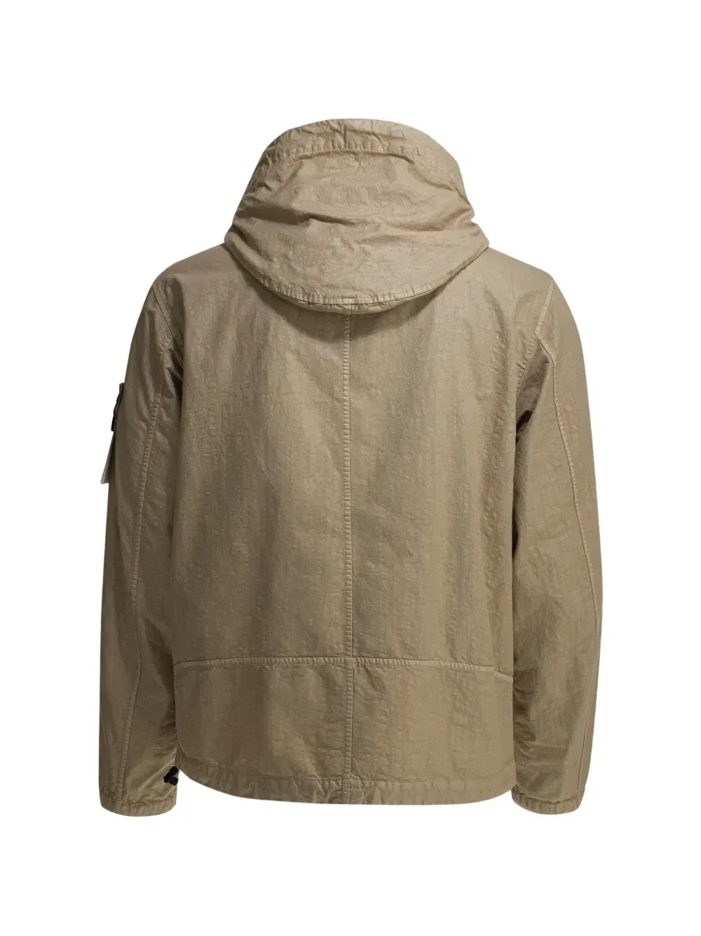 Пальто с капюшоном и нашивкой-логотипом Stone Island, бежевый — фото 2
