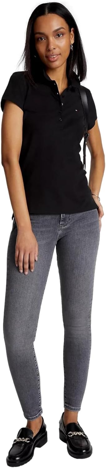 Поло Tommy Hilfiger Solid Short Sleeve Pique, черный — фото 2