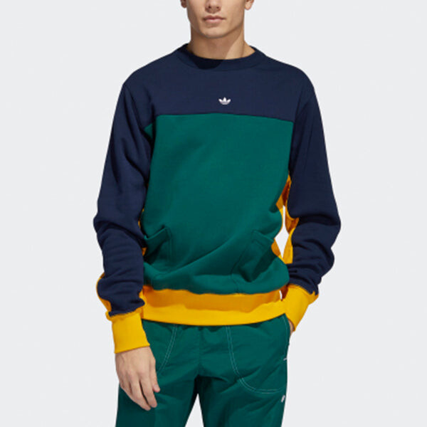 Толстовка adidas originals Cover One 2.0 Colorblock Sports Pullover Forest Green, зеленый — фото 4